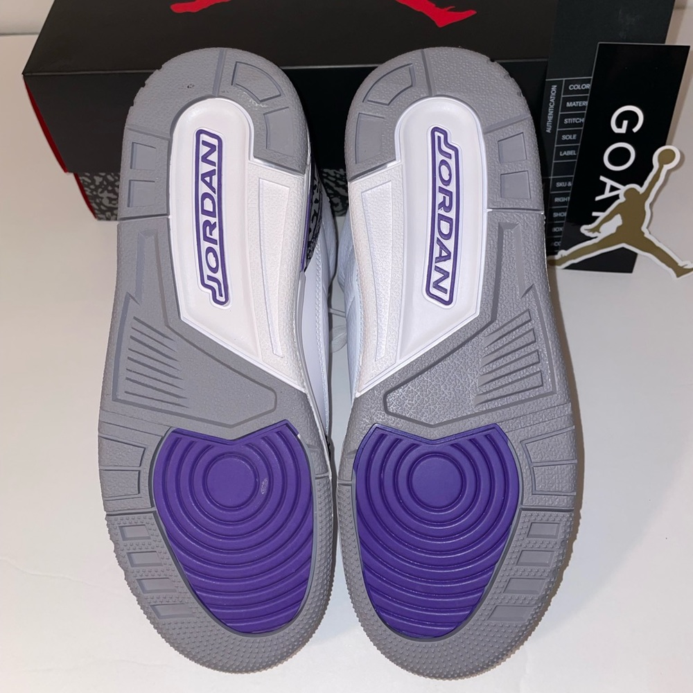 Air Jordan 3 “Dark Iris” (gs) 5.5y - Picture 4 of 6